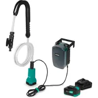 Vonroc Batteridriven regnvattentunna-pump 20V – 80W – 1800 l/h – 1,75 bar | inkl. 4,0Ah-batteri och snabbladdare