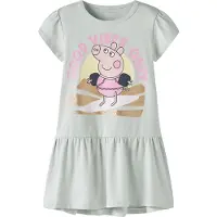 Name it Klänning - NmfArina - Greta Gris - Pale Aqua - - 5 år (110) - Klänning