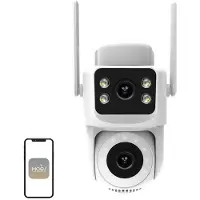 MOES WCM-Q29 8 MP Wi-Fi-IP-kamera med dubbla objektiv