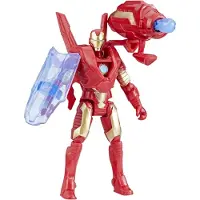 Hasbro MARVEL Avengers Epic Hero Series Battle Gear Iron Man Action 4-tums superhjälteleksak för barn från 4 år och uppåt F9342 Autentisk produktfigur, (10