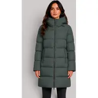 Ecoalf för kvinnor. MCWGAJKMANLI0987W26-106 Mörkkaki jacka Manlie (M), Casual, Grön, Återvunnen polyester