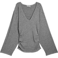 Weekday T-shirt 'Susie' gråmelerad / svart