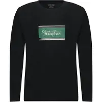 Jack & Jones T-shirt 'JJBUSTER' gran / svart / vit