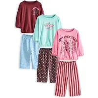 Next Pyjamas aqua / ljusblå / rostbrun / ljusrosa