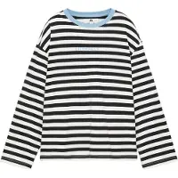 Pull&Bear T-shirt pastellblå / svart / vit
