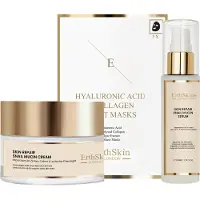 Erth Skin London Hudreparationskräm med snigelsekret 50ml + Hudreparationsserum med snigelsekret 60ml + Hyaluronsyra & Kollagenmask (3 stycken)