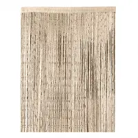 Big House decor 200 X 100cm Dörrfönster Hängande Pärldekorationer Gardinsträng Sommar Fluga Insektsskärm Toppspaneelgardiner Dörr Heminredning Het beige
