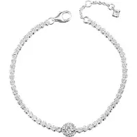 YIRAN Jewelry Smycken i Silver 925 Glittrande Halo Tennisarmband Sterling Originalberlocker 20cm white