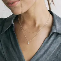 YIRAN Jewelry Dubbellagers Pärlhänge Halsband Handgjort 14k Guldfyllt Choker Boho Collier Femme Kolye Collares Dam Smyckeshalsband brown