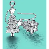 YIRAN Jewelry Mode 925 Sterling Silver Örhängen För Kvinnor Söta Julgran Hängande Örhängen Kvinnliga Populära Smycken Julklapp gray