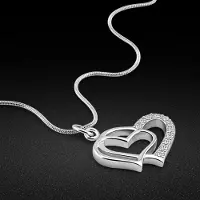 YIRAN Jewelry Hjärta Form 925 Sterlingsilver Hängsmycke Halsband För Kvinnor Choker Halsband & Hängsmycken Jul black
