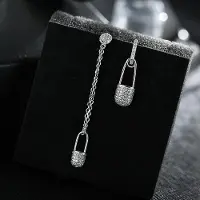 YIRAN Jewelry Nya mode 925 sterlingsilver kristallörhängen för kvinnor och flickor present mode statement smycken koreanska örhängen gray