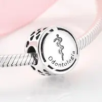 YIRAN Jewelry 925 Sterling Silver Symbol Doze Sinal De Carreira Pärlor För Smyckestillverkning Passar Original Europeisk Berlock Damarmband Halsband white