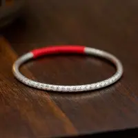 YIRAN Jewelry Högkvalitet 999 Sterling Silver Graverad Armband & Armring Smycken Hjärtsutran Bokstavsarmband För Kvinnor Smycken Festpresent 20g 60mm black