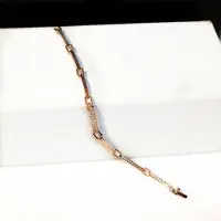 YIRAN Jewelry Damarmband i roséguld med mikropavé-zirkoner Modeaccessoarer Armband och Armband Söta Gåvor Allt Passar white