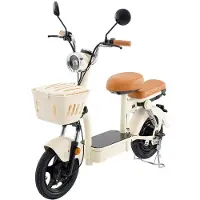 IScooter Y16 Elektrisk Scooter med Dubbla Korgar & Bakre Säteskudde 1200W 20Ah 14'' Hjul 25KM/H Maxhastighet 90-100KM Räckvidd escooters