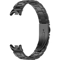 INF Metallarmband Kompatibelt med Xiaomi Mi Band 8/9/10 - Fjäderstångsdesign - Rostfritt Stål Black
