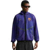 Nike Barcelona Jacka Anthem - Deep Royal Blå/Noble Red/Gul - , storlek Large