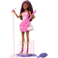 Barbie 65-rs docka och 10 tillbehr Pop Star Set med brunett sngare dockscen med rrlig funktion och mer