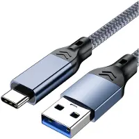 INF USB 3.2 Type-C-kabel: 10 Gbps Höghastighetsdata och 60 W Snabbladdning Blue + Grey 1,5 M