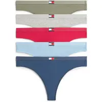 Tommy Hilfiger Underwear String 'Heritage' blå / himmelsblå / ljusgrå / oliv / hallon