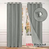 INF Vinter Vindtät Termisk Isolerad Mörkläggningsgardin med Öljetter för Vardagsrum (Enkel Panel) Grey L
