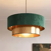Duolla Taklampa , Dorina, Grön, Sovrum, Tyg / textil, Ung livsstil