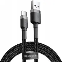 Baseus Cafule USB 2.0 / Typ-C Kabel CATKLF-BG1 - 1m - Svart / Grå