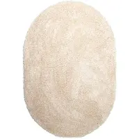NATURL. Oval fluffig matta | Blaze beige hos Volero | 160x230cm | Beige | Oval | Inomhusmattor