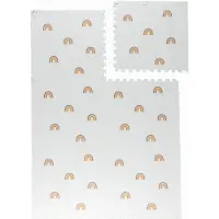 Little Olly Skummatta | Alfie Rainbow vit hos Volero | 120x180cm | Vit | Rektangel | Barnkläder