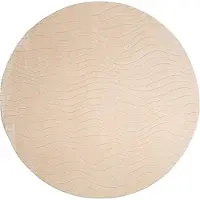 FRAAI Rund skandinavisk matta | Charm Waves beige hos Volero | Ø 230cm | Beige | Rubber (TPR) | Rund | Inomhusmattor
