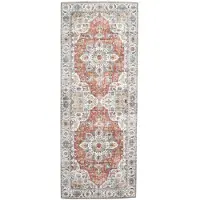 De Onlinewinkelier b.v. Tvättbar löpare | Domingo Mandala terrakotta hos Volero | 80x350cm | Terra | 3D | Mesh | Löpare | Inomhusmattor