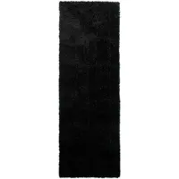 NATURL. Tvättbar löpare | Blaze svart hos Volero | 80x250cm | Svart | Löpare | Inomhusmattor