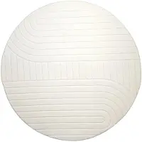 FRAAI Rund skandinavisk matta | Charm Arches vit hos Volero | Ø 200cm | Vit | Rubber (TPR) | Rund | Inomhusmattor