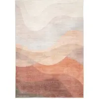 FRAAI Modern matta | Field terrakotta/röd hos Volero | 80x150cm | Terra | Cotton | Rektangel | Inomhusmattor