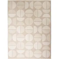 FRAAI Utomhusmatta | Capri Circles beige/gräddvit hos Volero | 120x170cm | Creme | Latex | Rektangel | Utomhusmattor