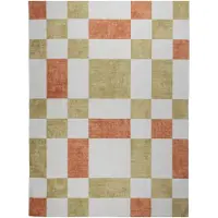 FRAAI Utomhusmatta | Pop Cubes terrakotta hos Volero | 80x150cm | Terra | Rubber (TPR) | Rektangel | Utomhusmattor