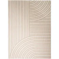 FRAAI Utomhusmatta | Capri Curves beige/gräddvit hos Volero | 160x230cm | Creme | Latex | Rektangel | Utomhusmattor