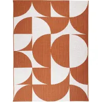 De Onlinewinkelier b.v. Utomhusmatta | Summer Shapes terrakotta hos Volero | 120x170cm | Terra | Rektangel | Utomhusmattor