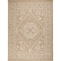 FRAAI Jute outdoor matta | Daisy Medaillon vit hos Volero | 160x230cm | Brun | Polypropylene | Rektangel | Inomhusmattor