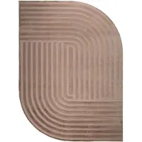 FRAAI Oregelbunden matta | Flowy Lines taupe hos Volero | 230x330cm | Taupe | Rubber (TPR) | Fria former | Inomhusmattor