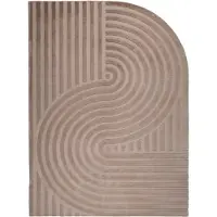 FRAAI Oregelbunden matta | Flowy Wavy taupe hos Volero | 120x170cm | Taupe | Rubber (TPR) | Fria former | Inomhusmattor