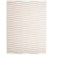 De Onlinewinkelier b.v. Randig modern matta | Dazzle Blocks beige/vit | 200x290cm | Vit | Rektangel | Inomhusmattor