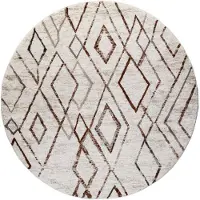 FRAAI Rund fluffig matta | Blend Diamond terrakotta | Ø 160cm | Terra | Rund | Inomhusmattor