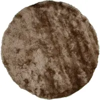 FRAAI Rund fluffig matta | Glorious taupe hos Volero | Ø 120cm | Taupe | Cotton | Rund | Inomhusmattor