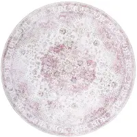 FRAAI Rund vintage matta | Lago rosa hos Volero | Ø 200cm | Rosa | Cotton | Rund | Inomhusmattor