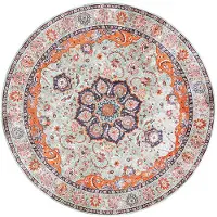 FRAAI Rund vintage matta | Imagine Medaillon grön hos Volero | Ø 120cm | Grön | Rund | Inomhusmattor