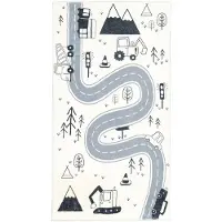Little Olly Bilmatta för barn | Dex Road svart hos Volero | 80x150cm | Svart | Cotton | Rektangel | Barnkläder