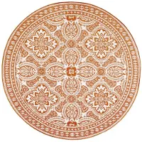 FRAAI Rund utomhusmatta | Summer Oriental terrakotta | Ø 240cm | Terra | Rund | Utomhusmattor