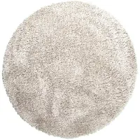 NATURL. Rund shaggy matta | Blaze beige/grå hos Volero | Ø 240cm | Creme | Rund | Inomhusmattor
